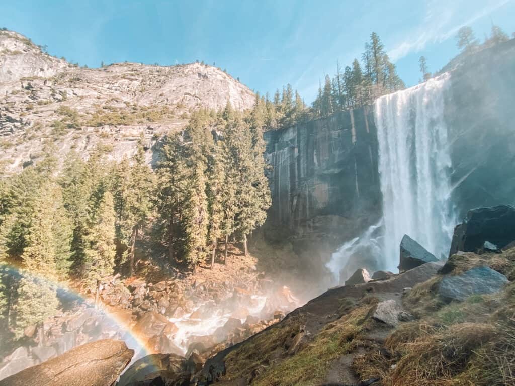 Vernal Falls from the Mist Trail in Yosemite