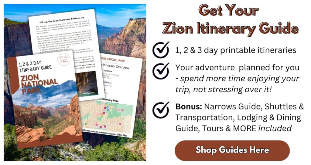 Click here to shop Zion National Park Itinerary Guides.