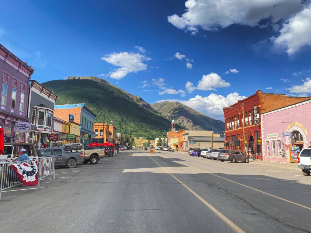 Colorful main street of Silverton Colorado