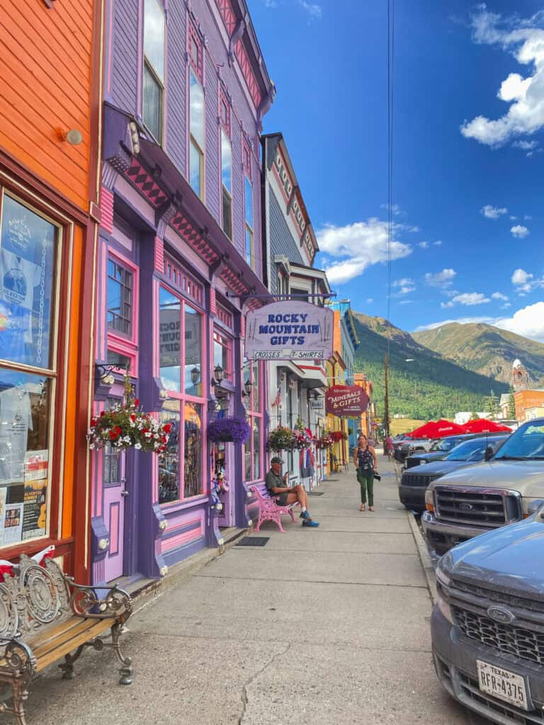 Colorful main street of Silverton Colorado