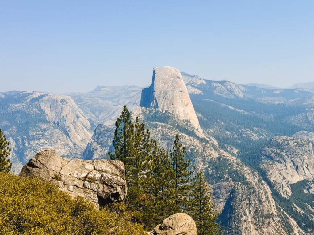 Half Dome and high Sierra backcountry from Glacier Point