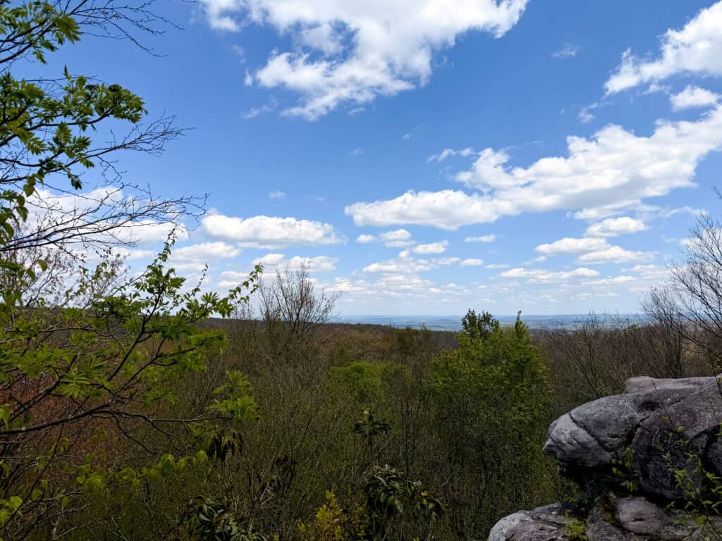 view from Beam Rocks just off the LHHT